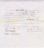 Certificate regarding a monument for the grave of Henry Clay, 20 July 1852.