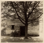 Smokehouse on Oxmoor property, ca. 1910. Many of the familys papers were stored in this building as well as in the basement of the residence. Bullitt Family Papers, The Filson Historical Society