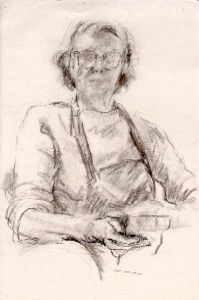 Self-portrait sketch, graphite. Filson Special Collections