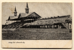 Postcard image of the Churchill Downs grandstand, ca. 1906. Filson Postcard Collection