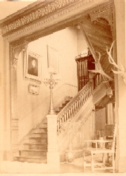 An early interior view of Ashland showing the staircase - the very one the "urchins" and adults descended on Christmas morning. All photos from The Filson Collection