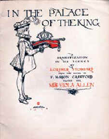 In the Palace of the King was performed in Louisville in 1900.  Programs such as this one are indicative of the elegance and artistry of this period in theatre history.