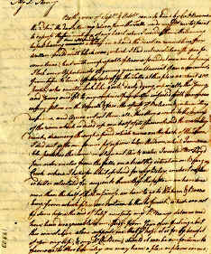 William Fleming's 3 December, 1779 letter to his wife, describing the state of affairs at the Falls of the Ohio.