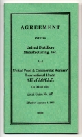 Labor Agreement Pamphlet between United Distillers Manufacturing, Inc. and United Food and Commercial Workers International Union - AFL-CIO-CIC, on behalf of Local 28D, effective Jan. 1, 1997. Ed Foote Papers, Filson Manuscript Collection