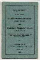 Labor Agreement Pamphlet between Stitzel-Weller Distillery and Independent Distillery Workers of Louisville, Kentucky, effective May 1968. Ed Foote Papers, Filson Manuscript Collection