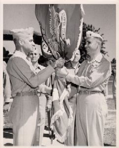 Change of command ceremony, June 10, 1960. Official Marine Corps Photo. Filson Manuscript Collection