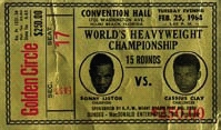 Ticket stub from Liston-Clay fight, 25 February 1964. George Barry Bingham papers