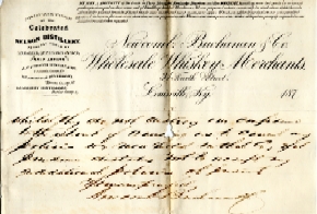 Letter from Newcomb Buchanan & Company from 1872. Filson Manuscript Collection