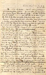 The first page of John G. Fees 1848 letter to John E. Benton. Edward C. Thurman Collection, The Filson Historical Society.